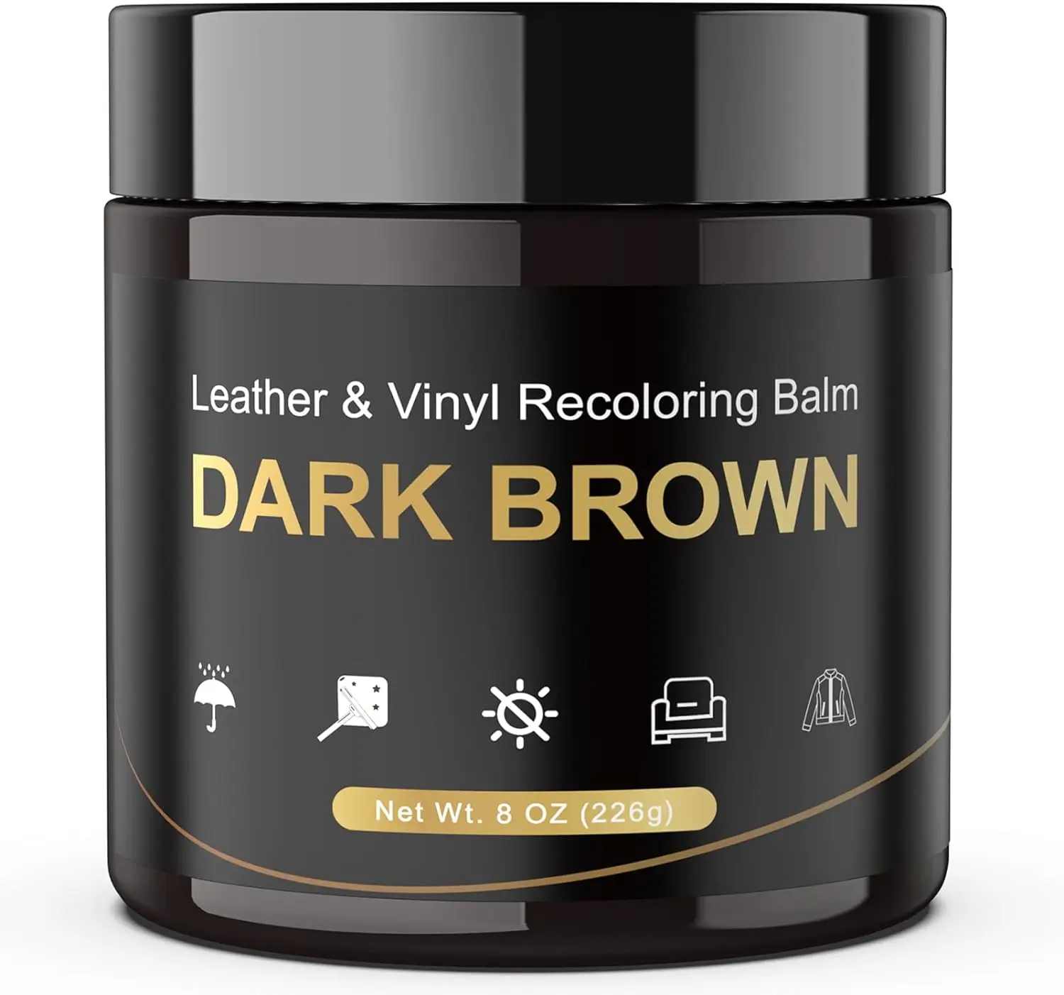 SEISSO Leather Recoloring Balm, Leather Color Restorer, Leather Repair Kit, Leather Scratch Repair Balm, Dark Brown Leather Dye for Couches, Car Seats, Furniture, Clothing Footwear Shoe
