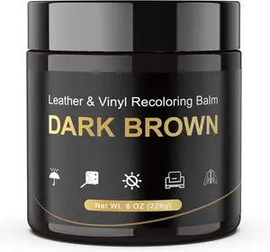 SEISSO Leather Recoloring Balm, Leather Color Restorer, Leather Repair Kit, Leather Scratch Repair Balm, Dark Brown Leather Dye for Couches, Car Seats, Furniture, Clothing Footwear Shoe