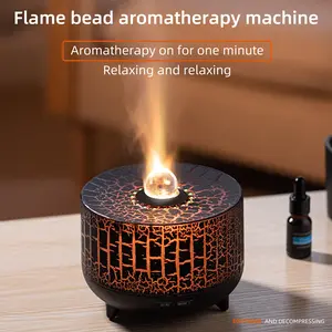 Volcanic Lava Diffuser! Simulated Smoke Rings + Flame | Home Bedroom Humidifier essential  diffuser fireplace flame diffuser