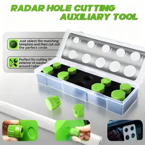 Ten-Piece Car Wrap Tool Set, Radar Hole Round Cutter, Vinyl Cutting Tools for Car Modification, Color Change Film Trimming Kit, Tool Accessories