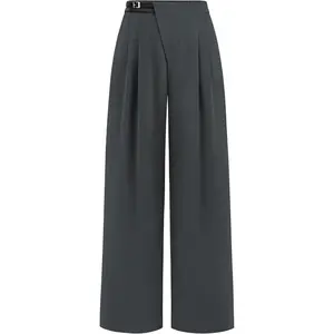 Women's Wide Leg Pants Dressy High Waisted Business Casual Work Office Suit Palazzo Pant Trousers Can be used with raincoat
