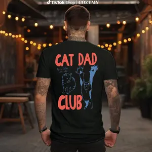 Cat Dad Shirt, Cat Dad Tee, Comfort Colors Cat Dad Club TShirt, Back Design Tee Funny Cat Shirt, Cat Lover, New Cat Dad Shirt, Pet Parent
