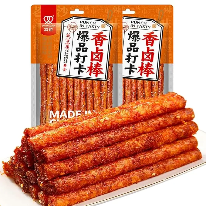 SXETBEAN 2 Packs Latiao Spicy Strips 108g, Authentic Chinese Spicy Chewy Snack, Ready-to-Eat for Lunch, Travel & Late Night Cravings