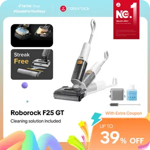 [SaleLink] Roborock F25 Series Wet Dry Vacuum Cleaner, Hot Air Drying & High temperature Self Cleaning, with 20000Pa, Edge Cleaning, Wet Mop Cleaner for Hard Floor, Cordless, Lightweight -Household Appliances (F25 GT) #DealsForYouDays #fathersdaygift