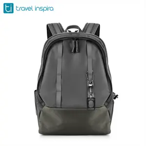 travel inspira Travel Laptop Backpack, Business Anti Theft Sturdy Work Bag with USB Charging Port, Airline Approved College Computer Bag Gift for Men & Women Fits 16 Inch Notebook, Gray