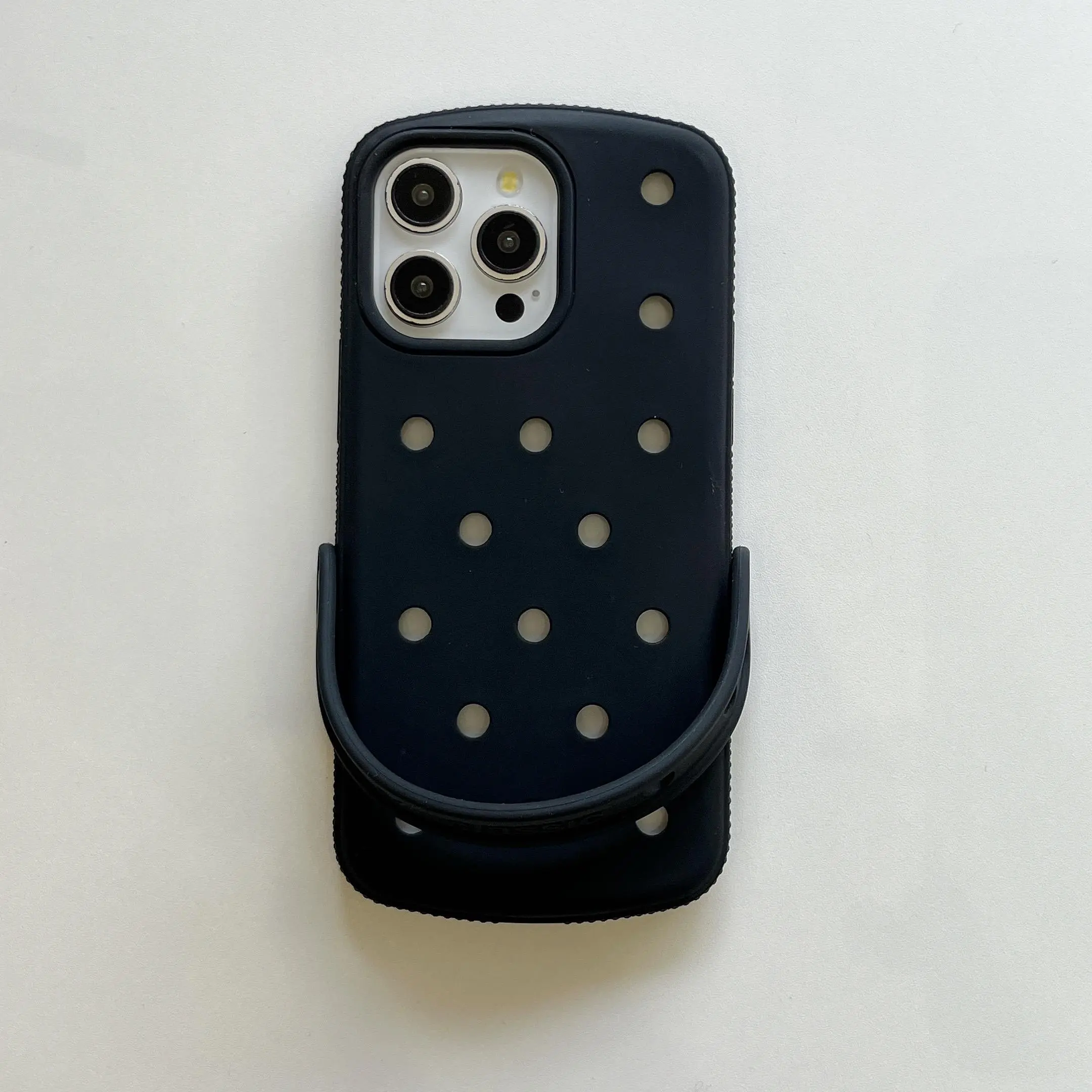 Hole Shoe Design Phone Case, Creative Phone Protective Cover, Phone Accessory Compatible with iPhone 11 12 13 14 15 Pro Max, Casing, Protection, Smartphone, Cellphone, Cellphone Accessories, Protector