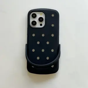 Hole Shoe Design Phone Case, Creative Phone Protective Cover, Phone Accessory Compatible with iPhone 11 12 13 14 15 Pro Max, Casing, Protection, Smartphone, Cellphone, Cellphone Accessories, Protector