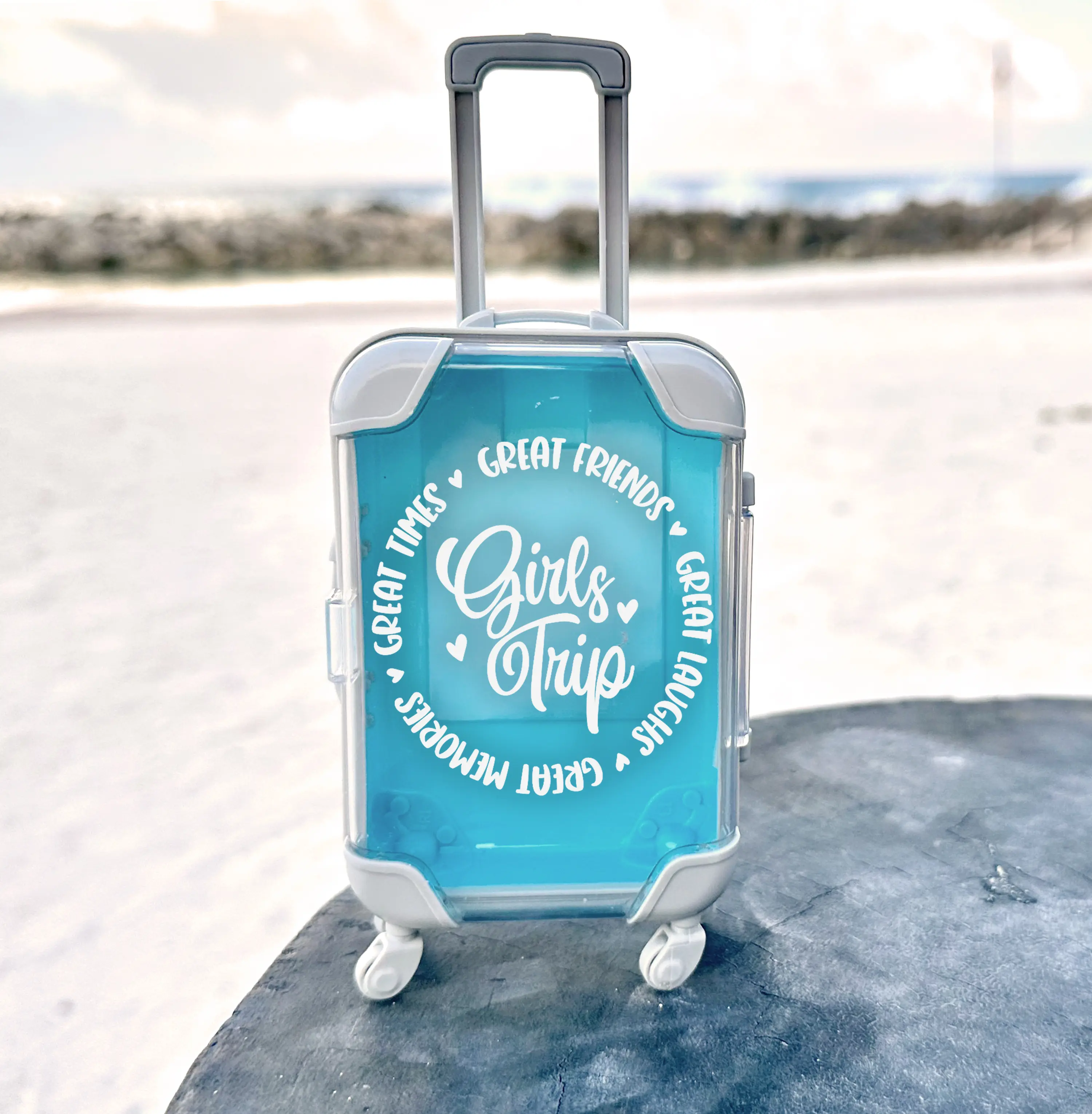 Girls trip mini suitcase destination travel kits party favors