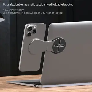 [Delivery Magnet]Adjustable MagSafe Floating Screen Phone Mount, Universal Magnetic Stand for Laptops, Desktops & Cars, Compatible with All MagSafe iPhones