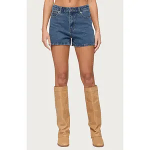 Edikted Women's Milena High Rise Denim Shorts