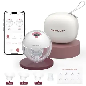Momcozy  Breast Pump Hands Free M5 Smart , Wearable Breast Pump of Baby Mouth Double-Sealed Flange with 3 Modes & 9 Levels, Electric Breast Pump Portable - 24mm