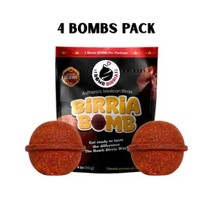 Birria Bombs 4 Pack by Bomb Birria -  Seasoning Spice Bomb Flavor for Culinary Masterpiece Food Lovers- Authentic- Traditional- No Additives