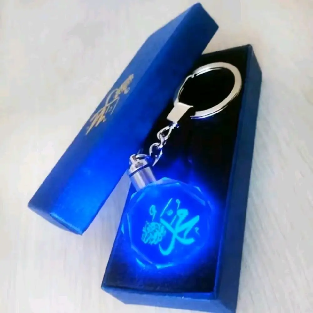 RASSOUL 3D Keychain with Backlit LED Light, Simple Glow in the Dark Design, Compact and Lightweight Basic Keyring, Keychain For Car Keys, Key Charms, Keyrings, Gift Keychain