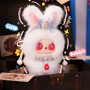 BB3-PIPIZI-Fluffy Crit Squad Bunny Plush Dolls，Soft Furry Collectibles，Stuffed Animal