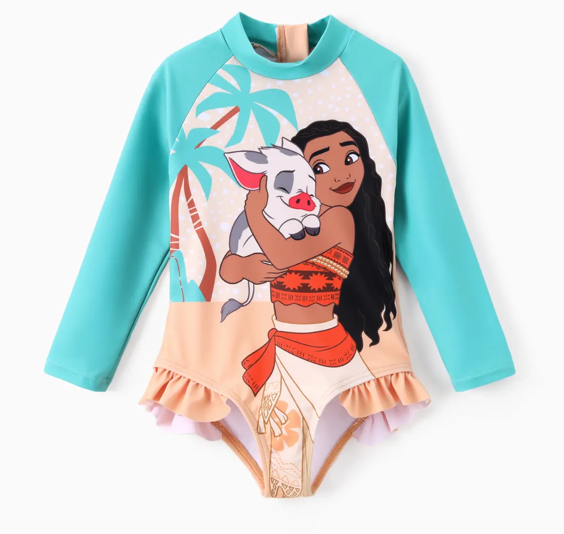 PatPat Disney Moana & Lilo & Stitch Kids Swimwear Collection Rash Guard Sets & Swim Trunks for Toddler & Little Girls/Boys UPF 50+ Sun Protection Quick-Dry Fabric Machine Washable
