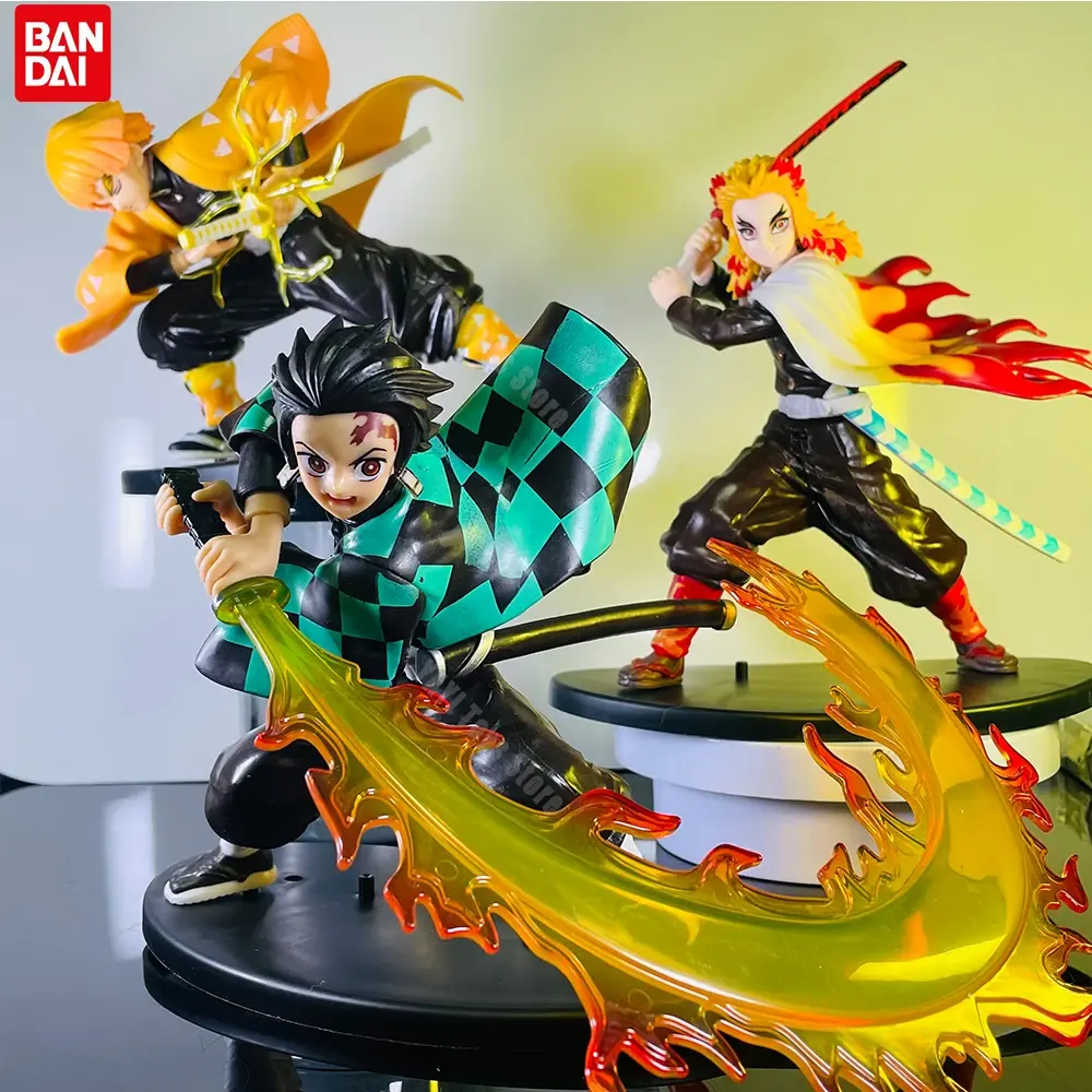 Demon Slayer Anime Figure Tanjirou Agatsuma Zenitsu Kyoujurou Anime Model  Action Figure PVC collection Toy for Kids Gift