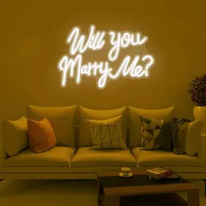 Will You Marry Me USB Neon Sign, Romantic and Cozy, Perfect for Proposal, Anniversary Decorations, Bedroom Accent, Valentine's Day Gift
