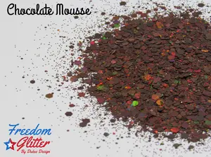 Chocolate Mousse Chunky Mix Glitter | Deep Brown Holographic | Solvent Resistant High Temp Glitter