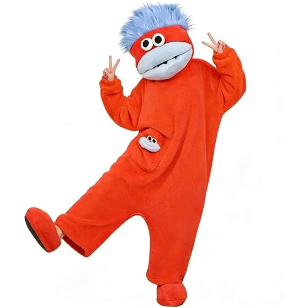 Monster Wearable Blanket Hoodie Coral Fleece Oversized Onesie Pajamas, Soft Cozy Funny Home Loungewear for Adults Unisex, Viral TikTok Winter Gift Hoodie