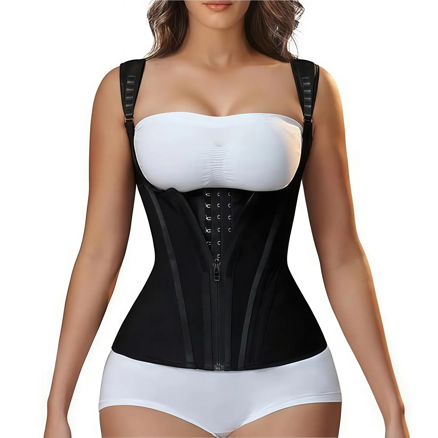 Women's Faja Body Shaper Vest, Breathable Tummy Control Waist Trainer with Adjustable Straps, Supportive Ab Belt Shapewear Top for Gym Training & Postpartum, Workouts For Flat Tummy, Supportive Vest Keeps Shape Secure, Ab Belt Shapewear Tops, Tummy Contro