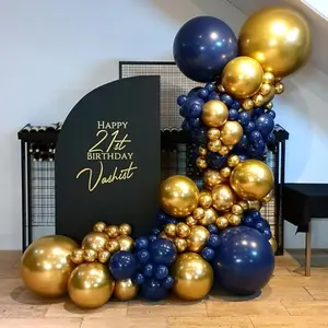Navy Blue Balloons Arch Garland Kit 119 count Chrome  Balloons for Wedding Graduation Birthday Party Decor