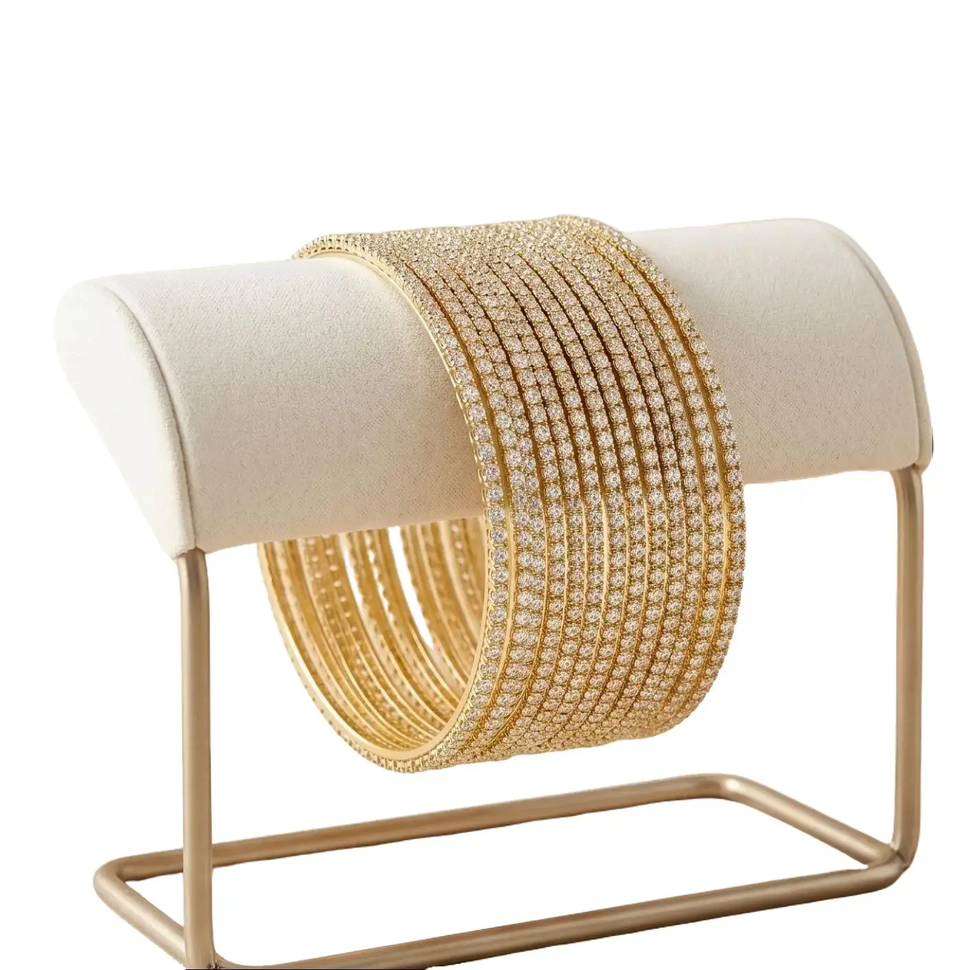 American Diamond AD Bangles Set 12 Pcs | Indian Bridal Gold Bangles