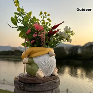 A modern resin dwarf hanging chair hanging flowerpot-cylindrical cactus flowerpot, for indoor/outdoor use, Outdoor Planters, balcony garden decoration, ideal gift for Mother's Day and Christmas.