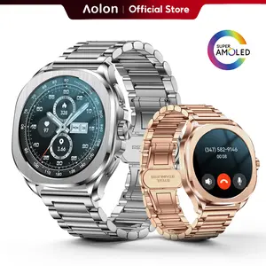 【High-End Outdoor Business Style】Aolon Cube Smart Watch with AMOLED AOD Display, iOS WhatsApp & Bluetooth Calling, 20-Day Battery, 140+ AI Sports Modes, AGPS, One-Tap Health Monitoring, IP68 & 1ATM, Premium All-Metal Design. #fathers day gift#