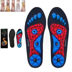 Acupressure Insoles, Magnetic Acupressure Insoles for Women Men, Get Relief for Painful Feet, Orthopedic Insoles for Women and Men Relieve Tired, Shoe Insoles Full-Length Arch Support Insoles
