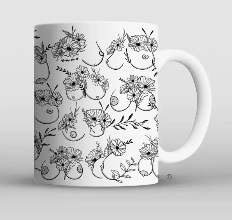 [MADE IN US] Floral Beauties Pattern Coffee Mug, Sassy Coffee Mug, NSFW Ceramic Mug, Funny Mug for Friends, Sarcastic Gift for Husband Friend Dad Mom Wife, Best Gift for Boyfriend Girlfriend