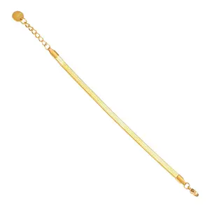 EVRY JEWELS Gold or Silver Plated Women's Hypoallergenic Shining Snake Bracelet