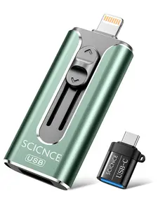 SCICNCE 1TB Portable Mini USB Flash Drive Storage for Photos and Videos Backup, Compatible with iPhone iPad Android PC, Plug and Play, No Application Required