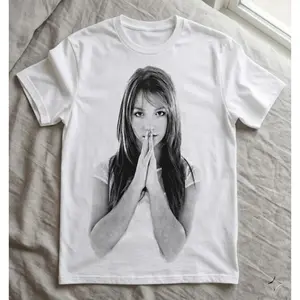 Vintage Pop Icon Graphic Tee Aesthetic Y2K Shirt |   Retro Celebrity Style T-Shirt |   Minimal Black White Portrait Tee |   90s 2000s Fashion Outfit |   Streetwear Trend |   Gift for Pop Culture Lovers # SummerVibes