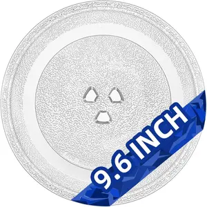 9.6 Inch Microwave Glass Plate - Durable Replacement Microwave Glass Plate for Small & Retro Microwaves (0.7 Cu Ft, 700W), Good Price Quick Fix