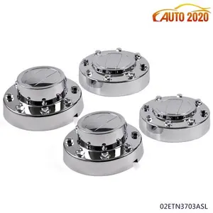 Center Hub Caps Set Fits 2011-16 Dodge Ram 3500 Dually 1 Ton Truck Alcoa Wheels(Will Not Fit Steel Wheels)