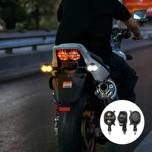 LED Motorcycle Turn Signal Light 2 PCS 12V Blinker Owl Amber Indicators Universal Moto Lamp for Motobike Scooter Accessories