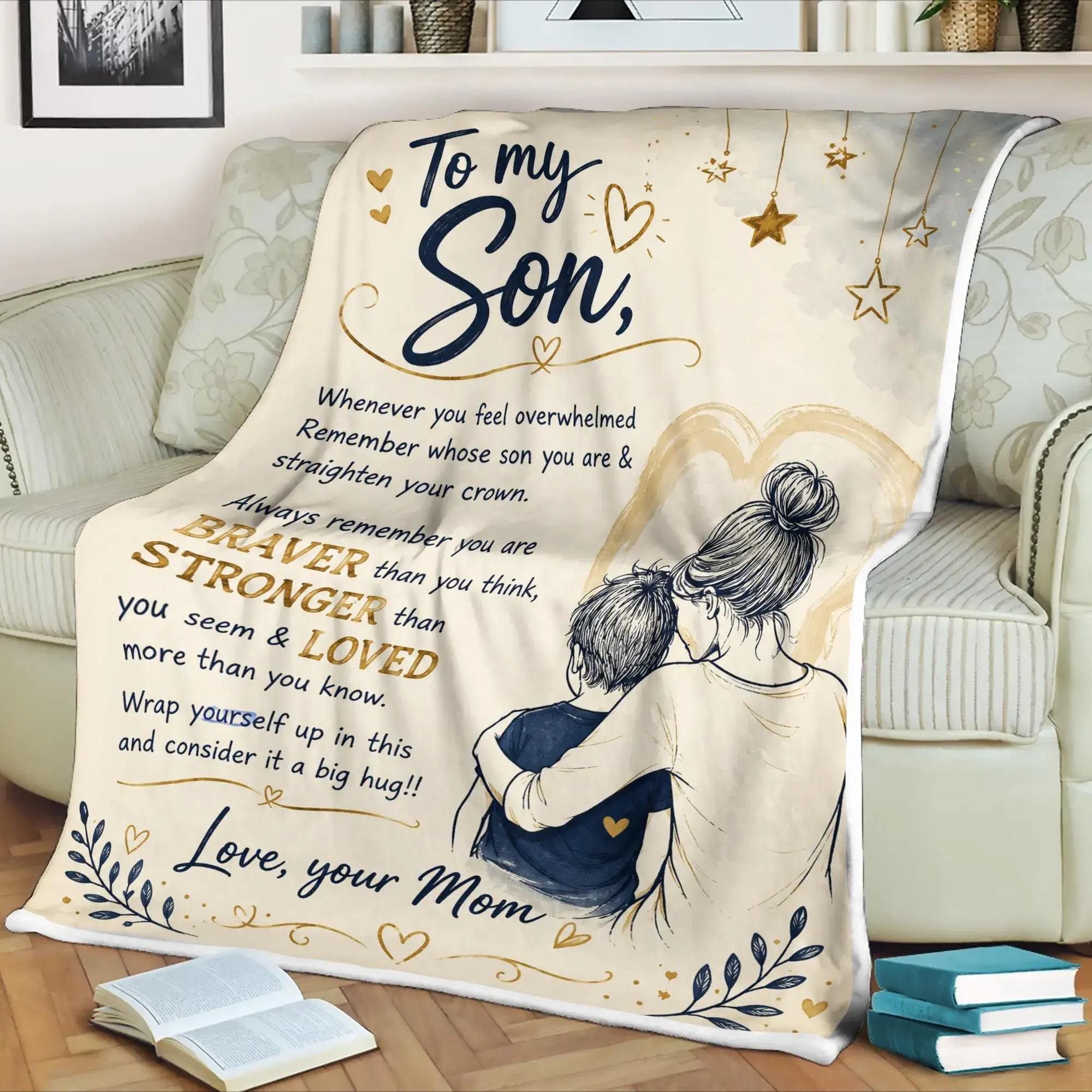 To My Son Fleece Blanket, Gift From Mom to Son, Personalized Son Blanket, Inspirational Quote, Birthday Gift, Christmas Gift for Son