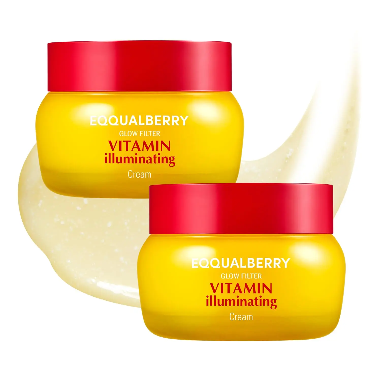 EQQUALBERRY Vitamin Illuminating Cream Double Pack | Vitamin C & 5% Niacinamide+3% TXA | Dark Spot Ceramide Barrier Face Moisturizer | Glowy, Light Hydration | Korean Skincare, 1.69 fl.oz