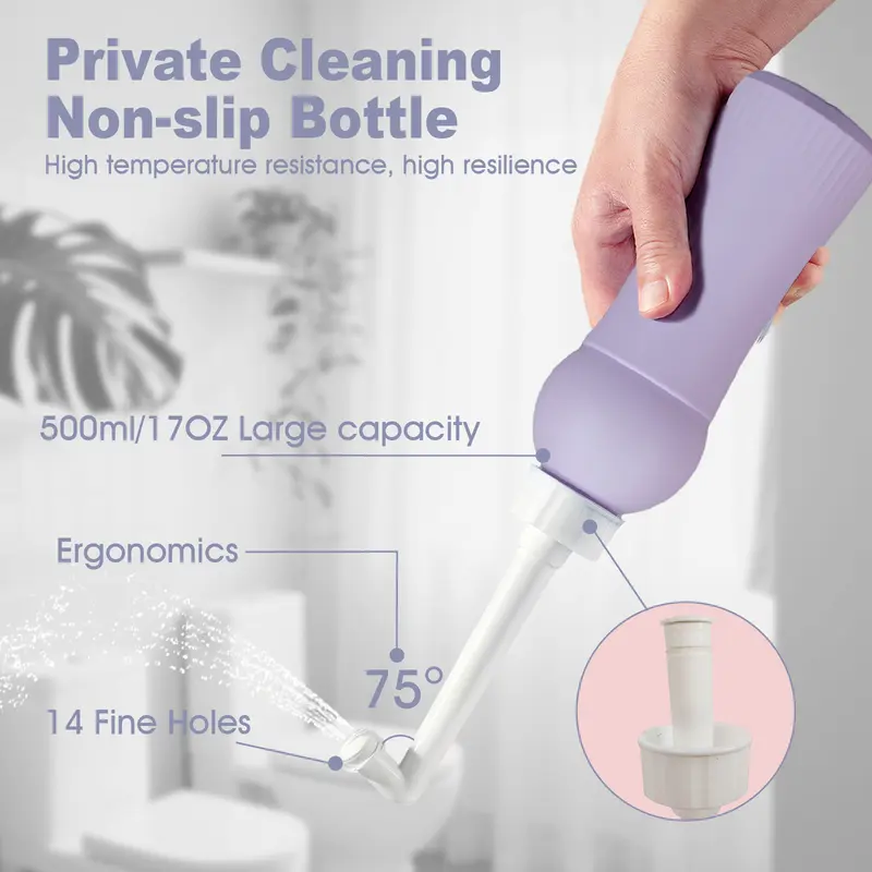 Upside Down Peri Bottle for Postpartum Care,Postpartum Portable Travel Bidet Leak-proof Perineal Rinse Spray Bottle Blue Upside Down Peri Bottle for Postpartum Care & Recovery Essential for New Moms
