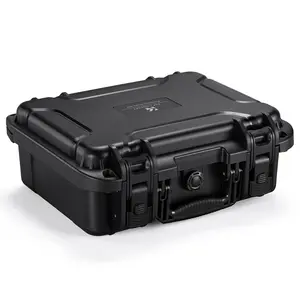 K&F CONCEPT Waterproof Hard Camera Case with Lock & Shell Cover - 13.5x11.4x5.3in Portable Protective Case with Customizable Foam for Camera, Drone Resistance & Equipment Protection