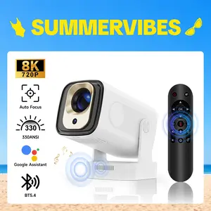 [US warehouse] Magcubic Auto Focus HY310 Projector 330ANSI Google Assistant 8K Decode Native 1080P BT5.4 WIFI6 Android 14 Built-in Speaker Allwinner H726 180° Flexible 130"Screen 60Hz Reflash Home Cinema Mini Portable Projector Wireless Local Summervibes
