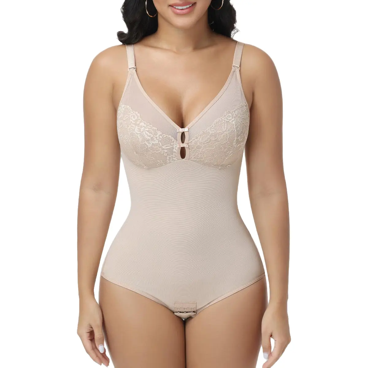 SHAPSHE Women's Sexy Shapewear - Chic Elegant Lace V-Neck Bodysuit, Ultra-Light Fajas Camisole Corset Top,summerwins