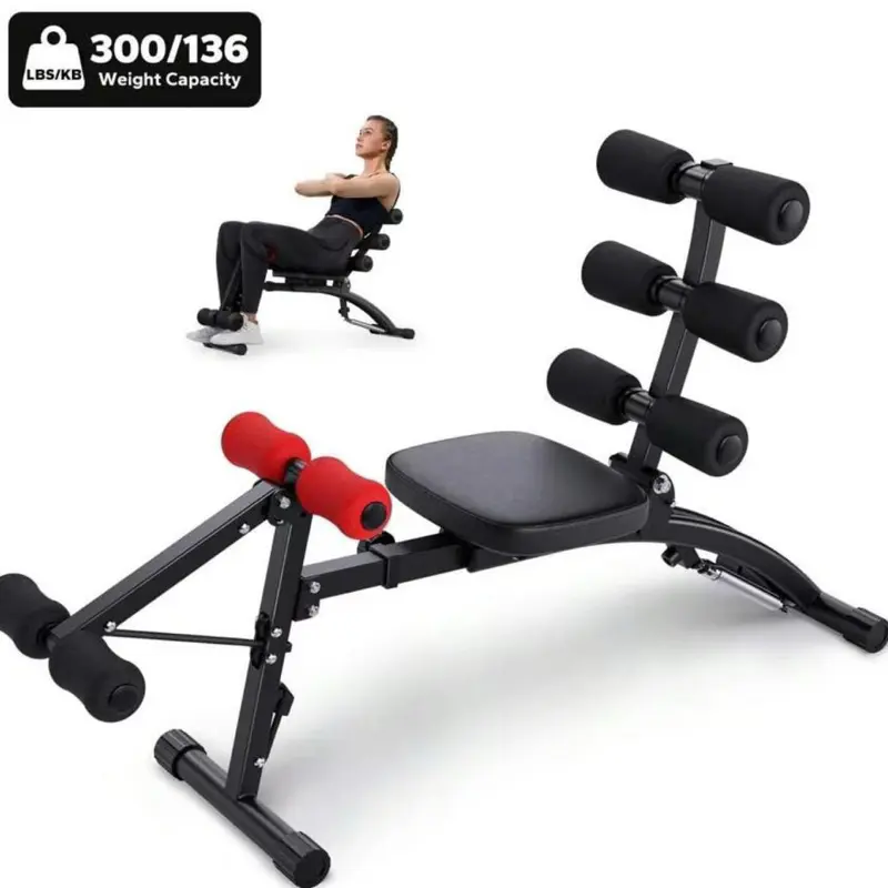 Ab Machine, Multi-Functional Adjustable Ab Trainer & Exercise Equipment, Ab Workout Bench For Home Gym Fitness, Sit-Up Machine For Abdominal Training, And Full Body Exercise Chair