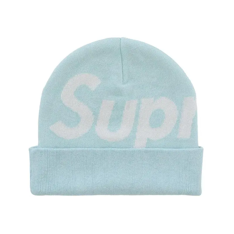 Supreme Big Logo Beanie (FW25) Light Blue