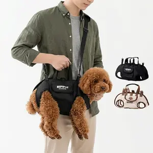 Dog Lift Harness Pet Sling Carrier, Spine-Friendly Horizontal Carry Dog Support Harness, Breathable 3D Mesh Small Dog Carrier with Leash & Pocket, for Elderly Dogs Post-Surgery Recovery, S/M/L