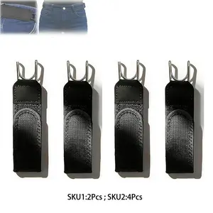 Unisex Elastic Invisible Waist Belt, Adjustable Velcro, Outdoor Work Daily Casual Edc Belt, 2-4 Pieces