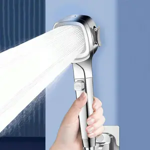 Count Filtei Handheld Shower Head with Switch, 4 Modes Water Saving, Strong Cleaning Function for Bathtub, Tile, Pet & Home Accessories
