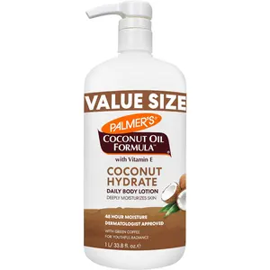 Palmer's Coconut Oil Formula Body Lotion for Dry Skin, Hand & Body Moisturizer with Green Coffee Extract & Vitamin E, Value Size Pump Bottle, 33.8 Fl Oz, Pack of 1