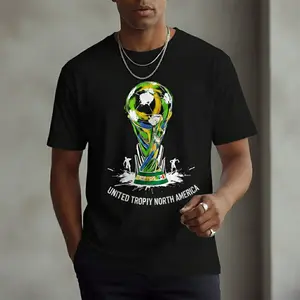Men's Graphic T-Shirt - Short Sleeve Crew Neck Regular Fit Casual Wear | Soft & Breathable Fabric, Durable Print, Everyday Comfort, Machine Washable, 2026 DreamCup-2026 Trophy