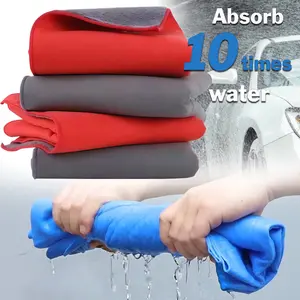12" x 24" Car Drying Towel, Premium Double Sided Suede Towel for Car, Microfiber Towels for Cars, Thick Scratch-Free Cloth for Car Body Polish, Car Detailing Supplies